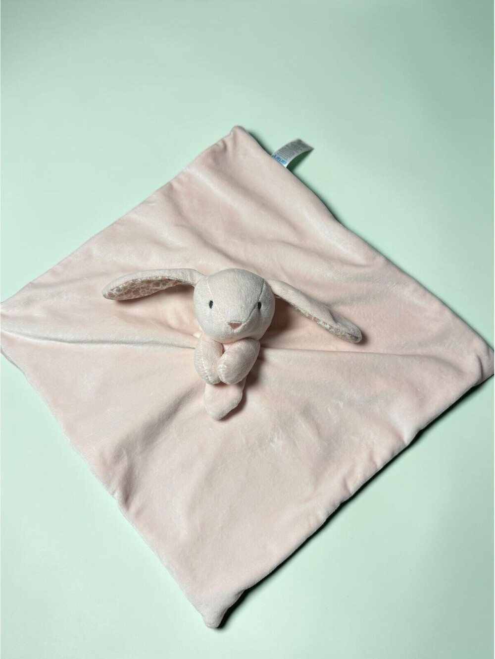 Carter's Pink Bunny Super Soft Plush Pink Floral Security Blanket, Lovey